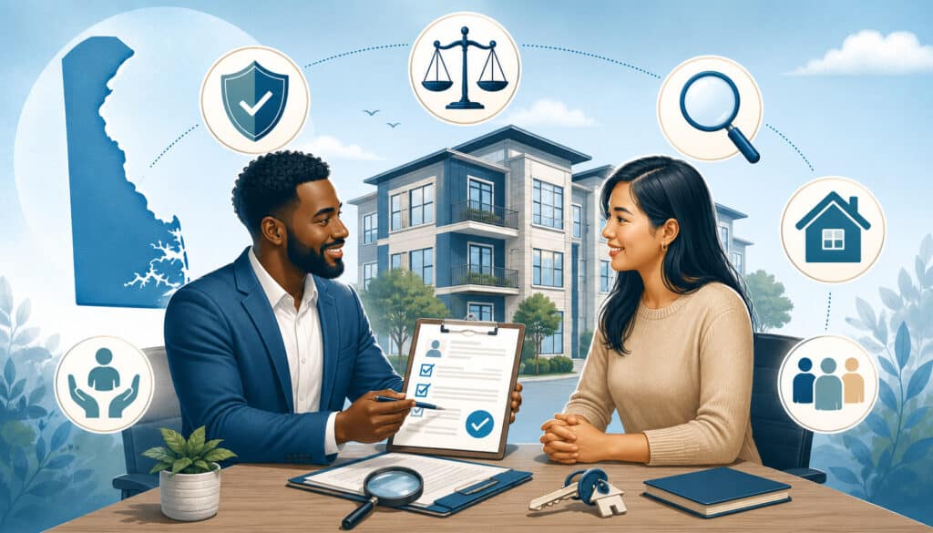 Delaware tenant screening and fair housing compliance illustration