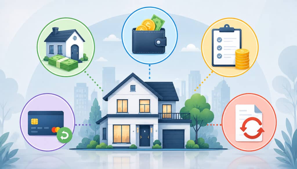 Rental payment categories with rent, deposits, fees, credits, and reversals