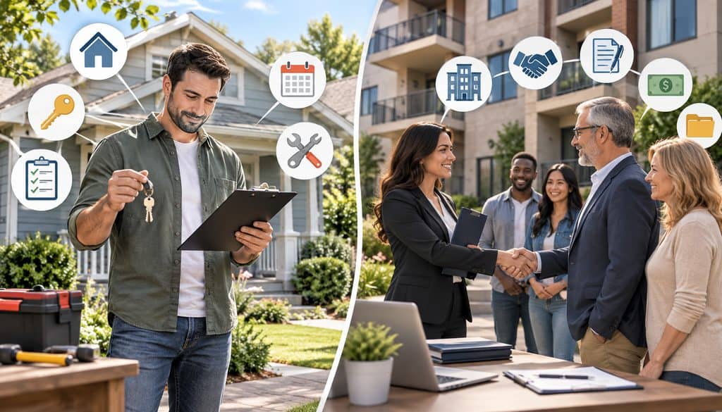 Property owner self-managing a rental compared with professional third-party property management
