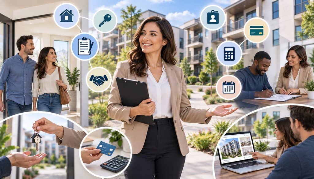 Property manager handling leasing, rent payments, keys, and rental agreements
